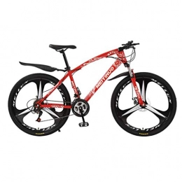 GXQZCL-1 Mountain Bike GXQZCL-1 Bicicletta Mountainbike, Mountain Bike, 26inch della Rotella Acciaio al Carbonio Biciclette Telaio, Doppio Freno a Disco e Forcella Anteriore Antiurto MTB Bike (Color : Red, Size : 27-Speed)