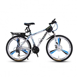 GY Mountain Bike GY Bicicletta da Uomo e Donna Mountain Bike Portatile Ultraleggera 24 / 26 Pollici per Adulto a Doppio Disco Freno ad Assorbimento d'urto a velocità variabile-B-Bianco_26 Pollici a 24 velocità