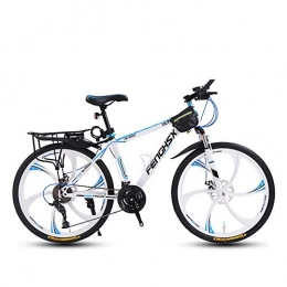 GY Mountain Bike GY Bicicletta da Uomo e Donna Mountain Bike Portatile Ultraleggera 24 / 26 Pollici per Adulto a Doppio Disco Freno ad Assorbimento d'urto a velocità variabile-C-Bianco_24 Pollici 27 velocità