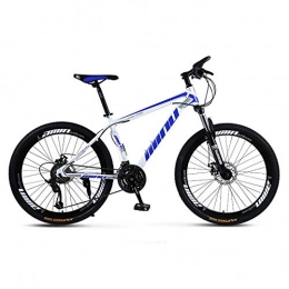 GZMUK Mountain Bike GZMUK Biciclette in Mountain Bike, velocità Doppia Freno A Disco con velocità di Mountain Bike A velocità Variabile Telaio in Acciaio Carbone per Uomo E Donna, Blu, 24 Speed