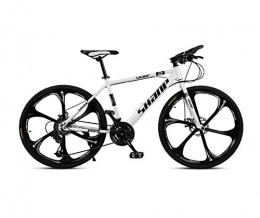 HAOGUO Mountain Bike HAOGUO Svago seniorMountain Bike per Adulti 26 Pollici 27 velocità VTT Bici Doppio Disco Freni Mountain Bike Fuoristrada velocità ATV Mountain Bike Bianco