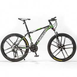 HAOYF Bici HAOYF 24 / 26 / 27.5 Pollici per Mountain Bike Bicicletta Uomo, 21-30 velocità di Sospensione MTB per Adulti, Freni A Disco Mountain Bike Adatta A Studenti E Adulti, Verde, 27.5 inch 27 Speed