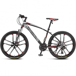 HAOYF Mountain Bike HAOYF 27.5 Pollici Mountain Bike Bicicletta Uomo, 21-30 velocità Doppio Freno A Disco Alto-Acciaio al Carbonio Hardtail Mountain Bike per Viaggi all'Aria Aperta E in Strada, Rosso, 27.5 inch 21 Speed