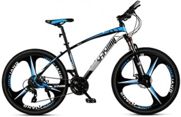 HCMNME Mountain Bike HCMNME Mountain Bikes, 24 Pollici Mountain Bike Maschile e Femmina Adulto da Corsa Ultraleggero Bicicletta Tri-Cutter Telaio in Lega con Freni a Disco (Color : Black Blue, Size : 27 Speed)