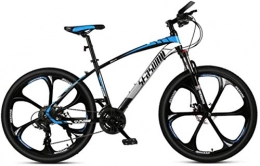 HCMNME Mountain Bike HCMNME Mountain Bikes, 26 Pollici in Mountain Bike Maschile e Femmina Adulto Ultralight da Corsa in Bicicletta a Sei taglierine Telaio in Lega con Freni a Disco (Color : Black Blue, Size : 21 Speed)