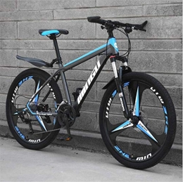 HCMNME Mountain Bike HCMNME Mountain Bikes, 26 Pollici Mountain Bike velocità variabile Speed-Road-Assorbente Bicycle Light Road Racing Tre Wheel Telaio in Lega con Freni a Disco (Color : Black Blue, Size : 24 Speed)