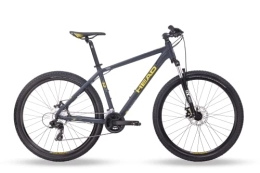 HEAD Mountain Bike HEAD Troy I, Mountain Bike Uomo, Grigio Opaco / Giallo, 46 Centimetri