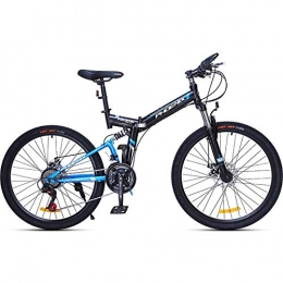 HECHEN Bici HECHEN Bicicletta 24in26in-24 ad Alta velocità di Carbonio Assorbimento degli Urti - Pieghevole Mountain Bike Mountain Bike, Blue, 26inches