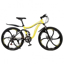 HHKAZ Mountain Bike HHKAZ 24 / 26"Mountain Bike Telaio in Acciaio Ad Alto Tenore di Carbonio 24 / 27 velocità Bici da Fondo Doppio Assorbimento degli Urti Una Ruota Fuoristrada Coda Morbida Mountain Bike