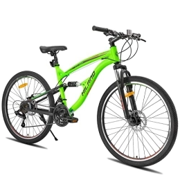 HH HILAND Mountain Bike Hiland 26 Pollici Mountain Bike 21 Velocità con Doppia Sospensione, MTB Bicicletta per Ragazzo e Ragaza, Fully Bicicletta per Donna Uomo, Verde