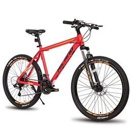 STITCH Bici Hiland Mountain Bike da 26 Pollici con Forcella Ammortizzata Bicicletta da Montagna con Cambio a 21 Velocità Bicicletta per Uomo e Donna Bici Rosso Telaio da 432mm…