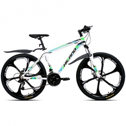 Hiland Mountain Bike Hiland Mountain bike da 26 pollici con telaio in alluminio da 17 pollici, freni a disco a 6 raggi, multifunzione, colore: bianco