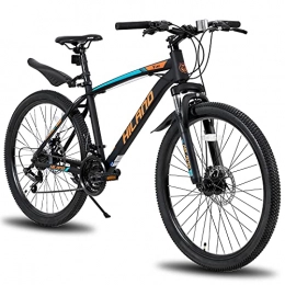 Hiland Mountain Bike Hiland Mountain Bike da 27, 5 Pollici con Telaio in Acciaio, 21 Marce, Forcella Ammortizzata, Urban Commuter City, Colore Nero e Arancione…