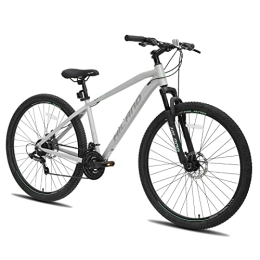 HH HILAND Bici HILAND Mountain Bike Hardtail 29 Pollici, MTB Cambio Shimano 21 Velocità per Uomo e Donna con Telaio in Alluminio, Freno a Disco e Forcella Ammortizzata, Argento