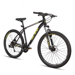 ROCKSHARK Mountain Bike Hiland Mountain Bike Hardtail da 27, 5 Pollici Telaio in Alluminio da 457 mm con Cambio a 27 velocità, Freno a Disco Lock-Out e Forcella Ammortizzata per Uomo e Donna, Nero…