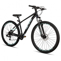 ROCKSHARK Mountain Bike Hiland Mountain Bike Hardtail da 29 Pollici 431 mm con Freni a Disco Idraulici a 16 velocità e Forcella Ammortizzata Lock-Out per Uomo e Donna, Colore Nero…