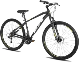 HH HILAND Mountain Bike HILAND, mountain bike Hardtail da 29 pollici, con telaio in alluminio, cambio Shimano a 21 marce, freno a disco, forcella ammortizzata, colore nero, 431