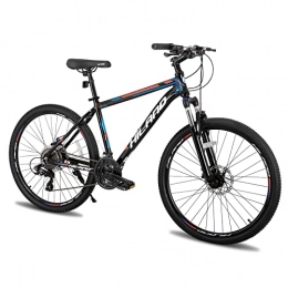 Hiland Mountain Bike Hiland Mountain bike in alluminio, 26 pollici, 24 velocità, con freno a disco Shimano, misura 18, colore nero…