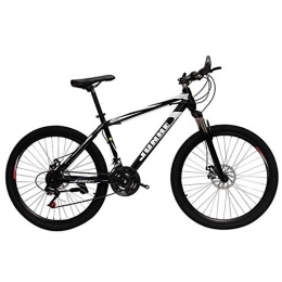 hmmsw Mountain Bike hmmsw Mountain Bike 26 Pollici Studente Bicicletta Doppio Disco Freno Cambio velocità Mountain Bike Uomo e Donna Auto per Adulti-Tutta la Ruota a Raggi Neri_26 Pollici 21 velocità