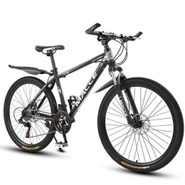 Horizoncn Mountain Bike Horizoncn 26 Pollici Bici Mountain Bike, Biciclette Doppio Freno a Disco per Adulti, MTB Ruota a Raggi, Forcella Ammortizzata, per Bambini, Ragazzi, Donne e Uomini, black-21 Speed