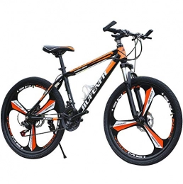 HT&PJ Mountain Bike HT&PJ Mountain bike da 24 pollici Jung, 21 marce, ruota anteriore con funzione di bloccaggio, freni a disco e pneumatici antiscivolo integrati, adatto per meno di 170 cm (arancione)