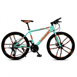 HT&PJ Mountain Bike HT&PJ Mountion Bike, Mountain Bike Uomo, con 24 Marce, Parete del Tubo in Acciaio al Carbonio da 26 Pollici a 10 Coltelli, Unisex (Verde, 26 Pollici)