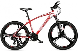 HUAQINEI Mountain Bike HUAQINEI Mountain Bike, 26 Pollici Mountain Bike Maschio e Femmina Adulto Ultraleggero Bicicletta da Corsa Leggera Tri- Telaio in Lega con Freni a Disco (Colore: Rosso, Dimensioni: 30 velocità)