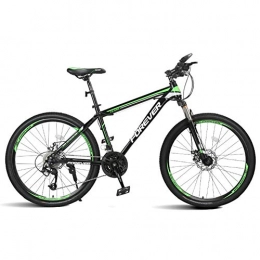 Hxx Mountain Bike Hxx Mountain Bike, 24"Pieghevole Doppio Freno A Disco Telaio in Lega di Alluminio Bicicletta da Fondo 24 velocit Unisex Ammortizzatore Bicicletta Antiscivolo Usura Pneumatico, Verde