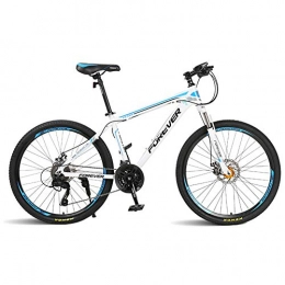 Hxx Mountain Bike Hxx Mountain Bike Pieghevole, 24"Freno A Doppio Disco Telaio in Acciaio Ad Alto Tenore di Carbonio Bicicletta da Cross Country 24 velocit Unisex Ammortizzatore Bicicletta Antiscivolo Usura, Blu