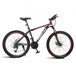 Hxx Mountain Bike Hxx Mountain Bike Pieghevole, 24"Freno A Doppio Disco Telaio in Acciaio Ad Alto Tenore di Carbonio Bicicletta da Cross Country 24 velocit Unisex Ammortizzatore Bicicletta Antiscivolo Usura, Rosso