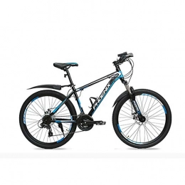 Hxx Mountain Bike Hxx Mountain Folding Bike, 26"Telaio in Lega di Alluminio Unisex Bicicletta da Fuoristrada 24 velocit Bicicletta A Doppio Freno A Sospensione Completa con Parafanghi Anteriori E Posteriori, BlackBlue