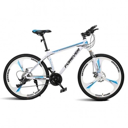 Hxx Mountain Bike Hxx Pieghevole Mountain Bike, 24"Unisex Ammortizzatore Bicicletta 24 velocit Doppio Freno A Disco Telaio in Lega di Alluminio Pneumatico per Sci da Fondo per Bicicletta, Blu