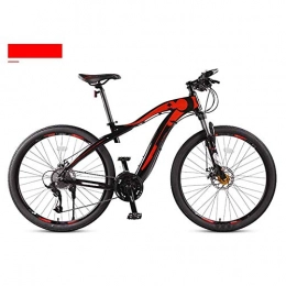 HY-WWK Mountain Bike HY-WWK Mountain Bike per Adulti, Cerchi in Lega Di Alluminio 27, 5 Pollici Cruiser Off Road Bike Freno a Doppio Disco Forcella Anteriore Bloccabile a 27 Velocità, Rossa, Rosso