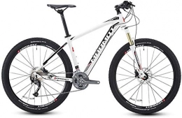 IMBM Mountain Bike IMBM Mountain Bike, 27, 5 Pollici Big Tyre Hardtail for Mountain Bike, in Alluminio 27 velocità for Mountain Bike, Sedile Regolabile Womens Biciclette da Uomo, Nero, Colore: Bianco (Color : White)