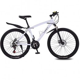 Implicitw Bici Implicitw Mountain bike 21 velocità 26" freni a doppio disco a velocità variabile bici da strada 26"-bianco puro_24-velocità top match