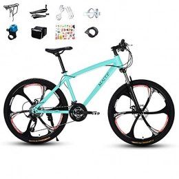 JACK'S CAT Mountain Bike JACK'S CAT Bicicletta da Mountain Bike, Bici da Fuoristrada in Acciaio al Carbonio da 26 Pollici, Mountain Bike da Donna con Coda Dura per Doppio Freno a Disco, Blu, 24 Speed