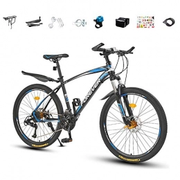 JACK'S CAT Mountain Bike JACK'S CAT Country Mountain Bike 24 / 26 Pollici con Doppio Freno a Disco, MTB per Adulti, Bici Hardtail con Sedile Regolabile, Telaio in Acciaio al Carbonio Addensato, 26in 27 Speed