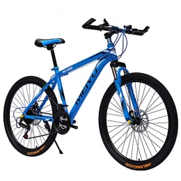 JACK'S CAT Bici JACK'S CAT Mountain Bike Full 24 / 26 Pollici, Telaio in Alluminio Leggero a 21 velocità Mountain Bike, Doppio Freno a Disco, Uomo / Donna, Blu, 26in