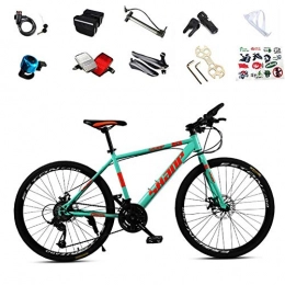 JACK'S CAT Mountain Bike JACK'S CAT Mountain Bike, Mountain Bike da 24 Pollici Adatto per Ciclisti da 135-170 cm, Freni a Doppio Disco con Telaio in Acciaio al Carbonio, sedili Regolabili, 27 Speed