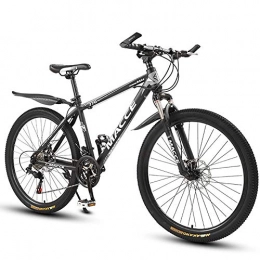 JACK'S CAT Mountain Bike JACK'S CAT Mountain Bike per Adulti, Mountain Bike da 26 Pollici, Biciclette in Acciaio ad Alto tenore di Carbonio, Bicicletta Antiscivolo a 30 Raggi per Uomo e Donna, Nero, 27 Speed