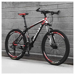 JF-XUAN Mountain Bike JF-XUAN Bicicletta Sport all'Aria Aperta 26" for Adulti Mountain Bike, 27Speed ​​Drivetrain Sospensione Anteriore a velocità variabile HighCarbon Acciaio Mountain Bike, Nero