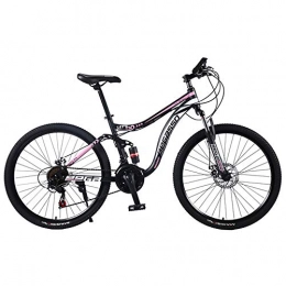 JH Bici JH Montaa para Bicicleta, 27 Variabile Velocidad De ABSORCION De Ciclo De Montaa Rayo Rueda De Acero Carbono al Hombres Y De Mujeres De La Bici Urbana al AIRE Libre MTB (26 / 24 Pulgadas), Rosa, 24inch