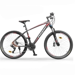 JHKGY Mountain Bike JHKGY Mountain Bike, Doppio Freno A Disco Telaio in Lega di Alluminio Mountain Bike, 27 velocità 26 Pollici Ruote A Raggi per Mountain Bike, Rosso