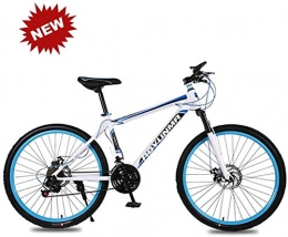 Jjwwhh Mountain Bike Jjwwhh Mountain Bike per Adulti da 26 Pollici 21-velocità-Shock Absorbing Doppio Freno a Disco Student Biciclette, Blu