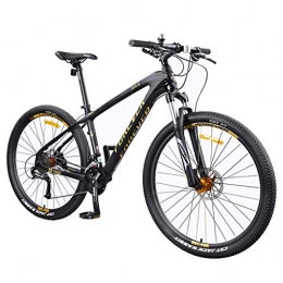 JLZXC Bici JLZXC Mountain Bike Bicycle Bicicletta Bici 27.5" 27 Costi delle Donne / Uomini MTB Bike Leggero in Fibra di Carbonio Telaio Freno a Disco Anteriore Sospensione (Color : Yellow)