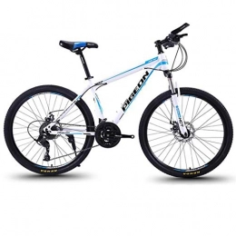 JLZXC Mountain Bike JLZXC Mountain Bike Mountain Bike / Biciclette, Frame 27 velocità Acciaio al Carbonio, Sospensioni Anteriori E Doppio Freno A Disco, 26inch Ruote A Raggi (Color : White)