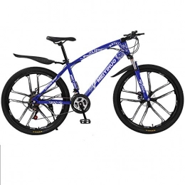 JUZSZB Mountain Bike JUZSZB Mountain Bike Bicicletta, Bicicletta da Fuoristrada per Adulti da 26 Pollici 21 velocità Bici da Studente con Ammortizzatore A Doppio Freno A Disco Blu C