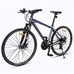 JYTFZD Mountain Bike JYTFZD WENHAO Bici da Strada for Adulti, 27 velocità Bike con Una forchetta di Sospensione, Freni a Disco Meccanico, Rilascio rapido Commentato Urbano Bike, 700C (Colore: Grigio) (Color : Grey)