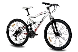 KCP Bici KCP 26" Mountain Bike Bici Attack 21 Velocitá Shimano Bianco Nero (WS) - 66, 0 cm (26 Pollici)