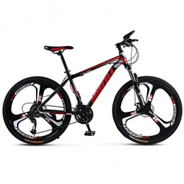 KUKU Bici KUKU Mountain Bike 26 Pollici, Mountain Bike in Acciaio Ad Alto Tenore di Carbonio A 27 velocità, Bici da Esterno, Adatta per Gli Appassionati di Sport E Ciclismo, Black Red